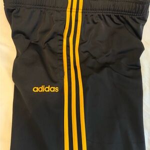 Adidas Men’sMedium Tall Black and Yellow Track Pants
